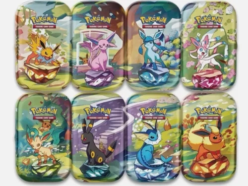 POKEMON TCG: SCARLET & VIOLET: PRISMATIC EVOLUTIONS MINI TIN DISPLAY (8ct) - 2 Packs Per Tin