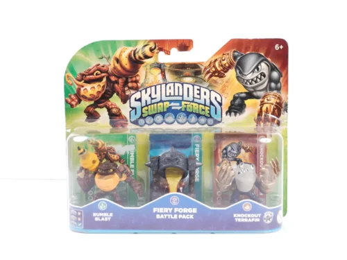 Sky Landers swap force Bumble Blast, Fiery Forge Battle Back, Knockout Terrafin )