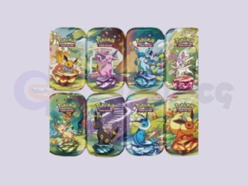 POKEMON TCG SCARLET & VIOLET PRISMATIC EVOLUTIONS MINI TIN DISPLAY (8ct) – 2 Packs Per Tin POKEMON TCG: SCARLET & VIOLET: PRISMATIC EVOLUTIONS MINI TIN DISPLAY (8ct) - 2 Packs Per Tin