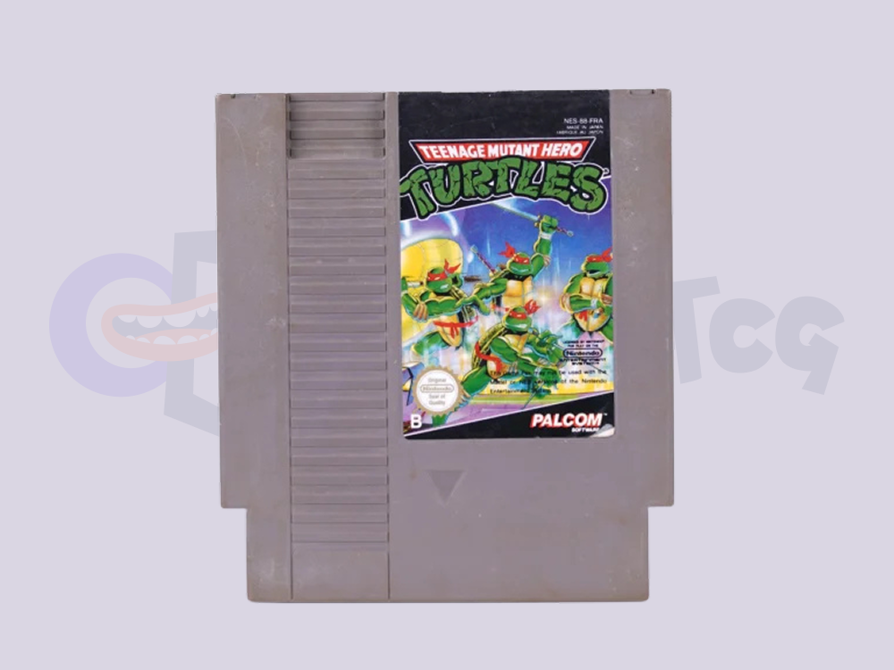 Teenage Mutant Ninja Turtles NES game cartridge 1987 Konami retro game