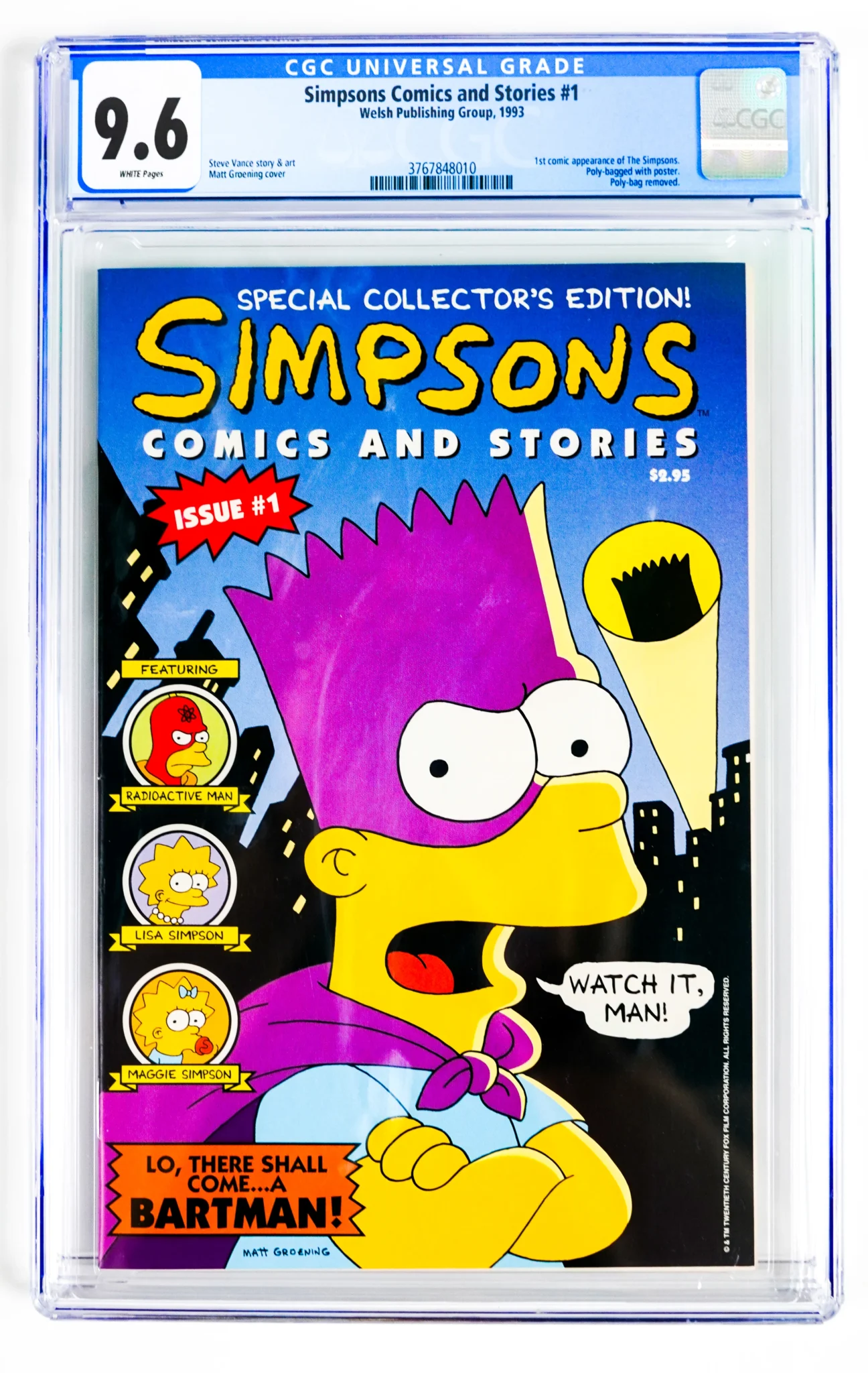 Simpsons Comics and Stories #1 CGC 9.6 White Pages