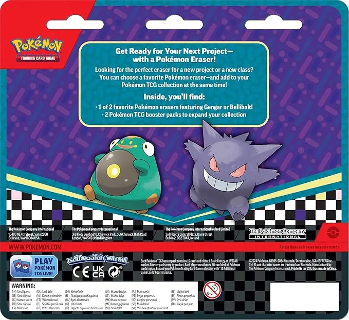 81SGxsYPTyL._AC_SX679_ Pokémon TCG Eraser & Booster Blister Set (Pack of 12) – Includes Booster Packs & Collectible Erasers - Perfect for Play, School & Collection