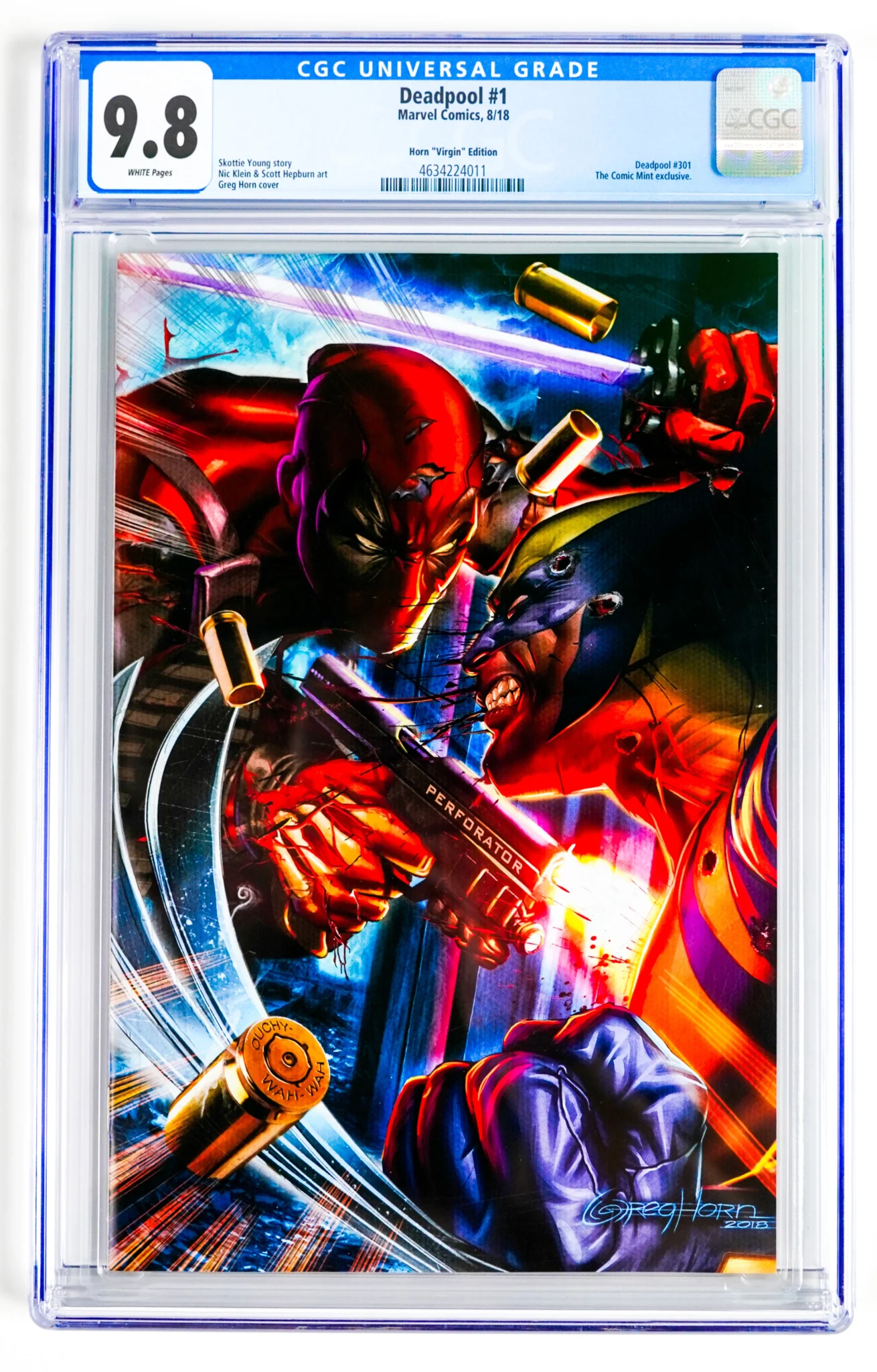 Deadpool #1 Horn Virgin Edition – CGC 9.8 White Pages