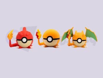 Custom 3D Printed Pokéball Display Piece Riyadh.