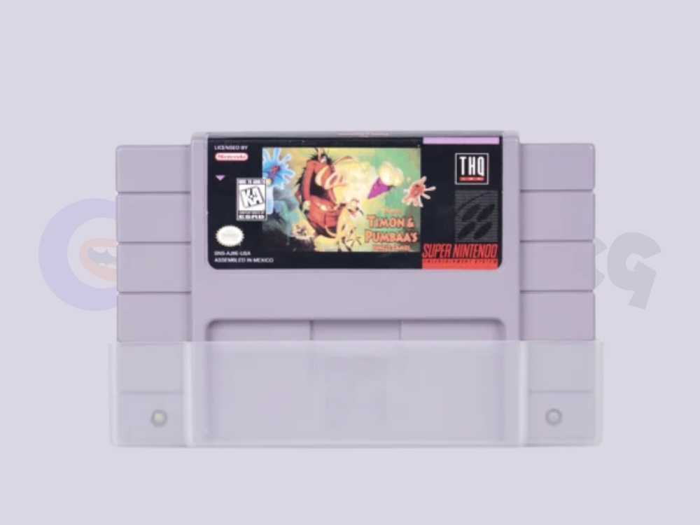 timon and pumbaa jungle games snes retro disney game cartridge