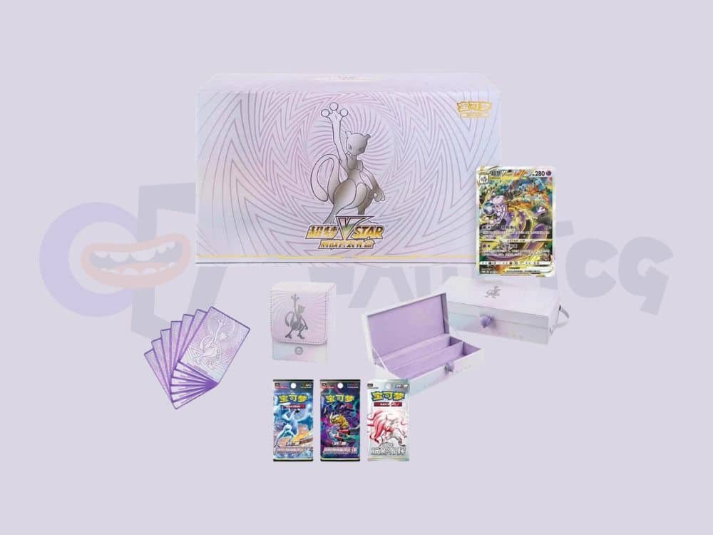 Chinese Pokemon Mewtwo V STAR Exclusive Collection Gift Box Chinese Pokemon Mewtwo VSTAR Gift Box Riyadh KSA.
