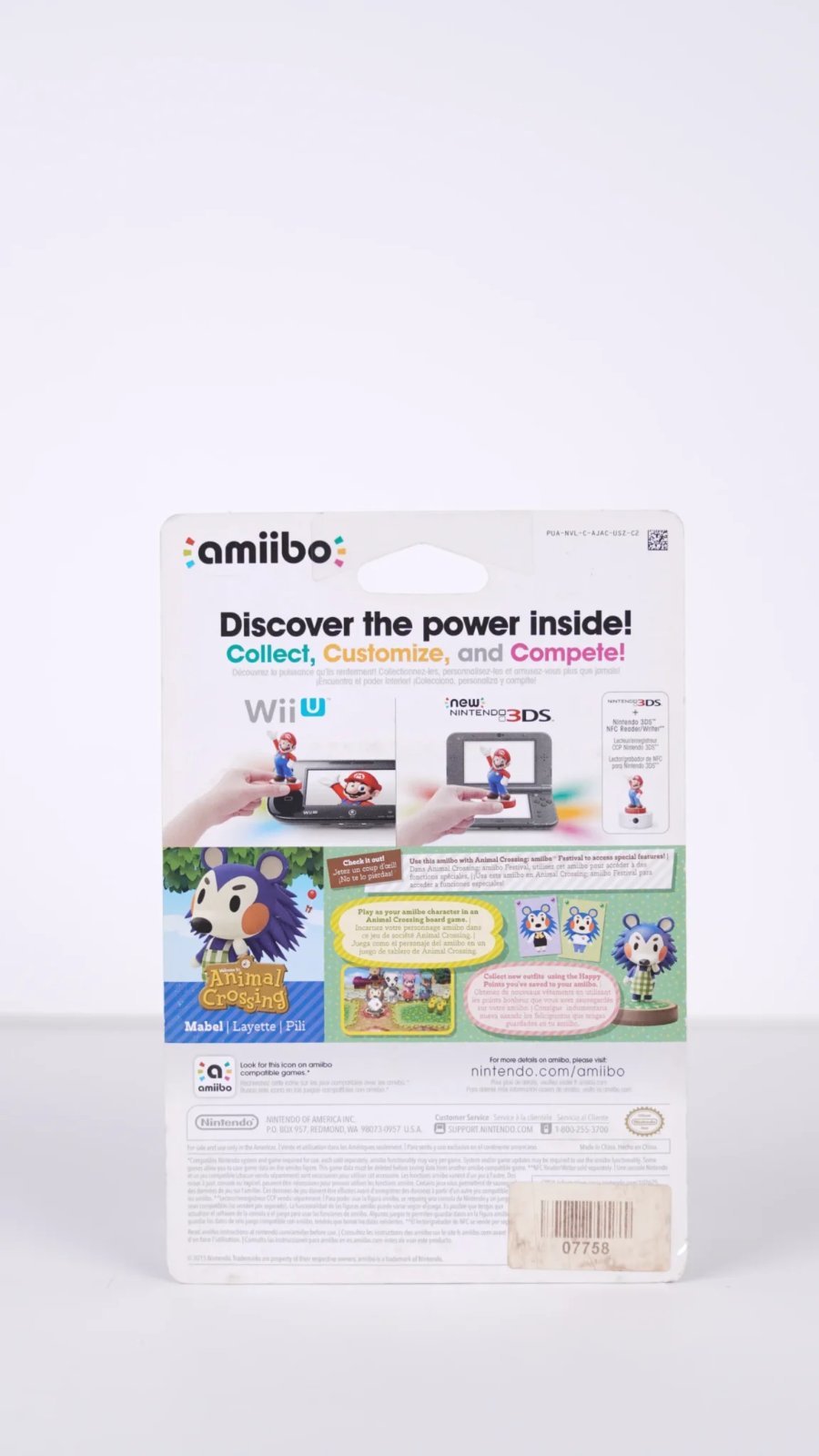 Nintendo Animal Crossing Mabel Amiibo Figure New Sealed Wii U 3DS
